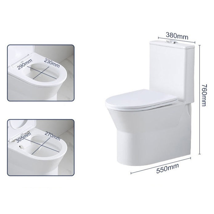 Modern Siphon Jet Toilet Floor Mount Urine Toilet with Toilet Seat