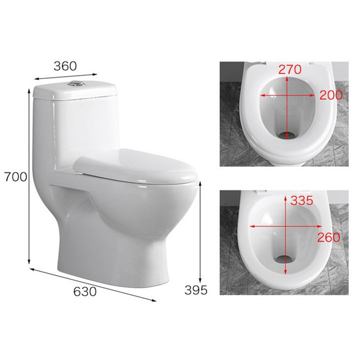 Modern Siphon Jet Toilet Floor Mount Urine Toilet with Toilet Seat