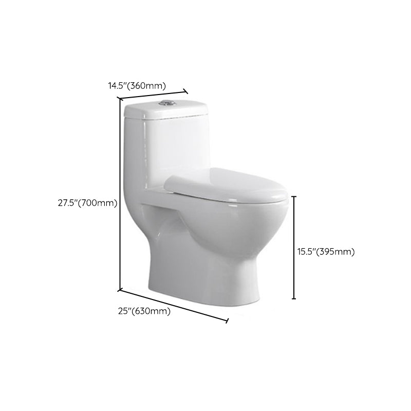 Modern Siphon Jet Toilet Floor Mount Urine Toilet with Toilet Seat