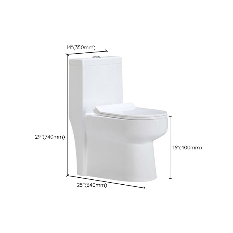 Modern Siphon Jet Toilet Floor Mount Urine Toilet with Toilet Seat