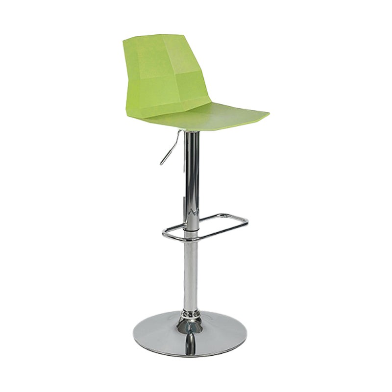 Industrial Backrest Armless Counter Stool Adjustable Iron Stool with Plastic Cushion