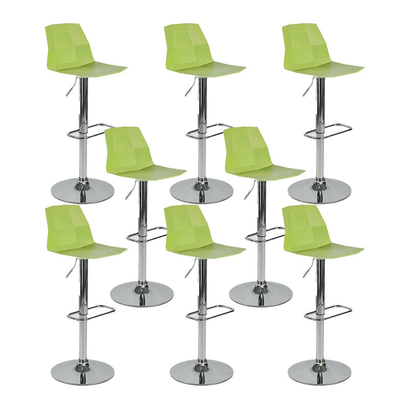 Industrial Backrest Armless Counter Stool Adjustable Iron Stool with Plastic Cushion