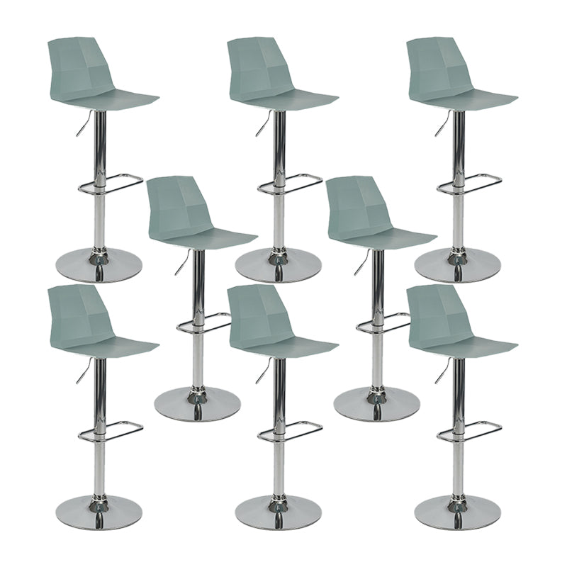 Industrial Backrest Armless Counter Stool Adjustable Iron Stool with Plastic Cushion