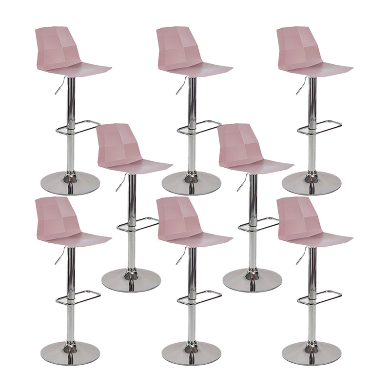 Industrial Backrest Armless Counter Stool Adjustable Iron Stool with Plastic Cushion