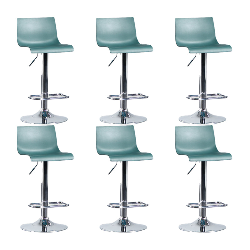Industrial Backrest Armless Counter Stool Adjustable Iron Stool with Plastic Cushion