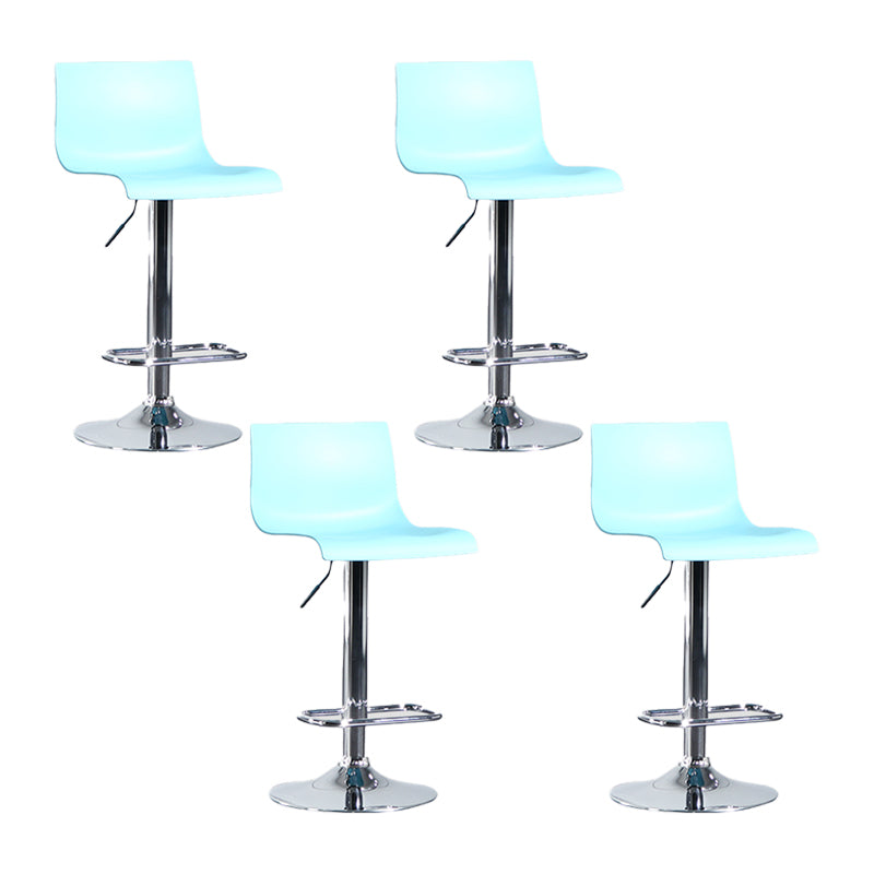 Industrial Backrest Armless Counter Stool Adjustable Iron Stool with Plastic Cushion