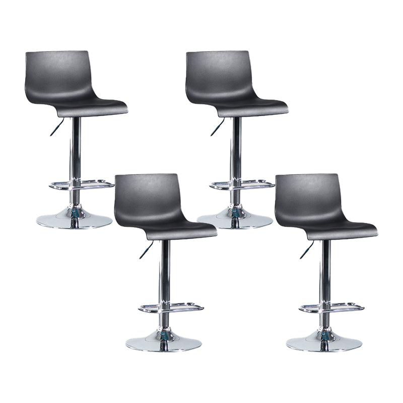 Industrial Backrest Armless Counter Stool Adjustable Iron Stool with Plastic Cushion