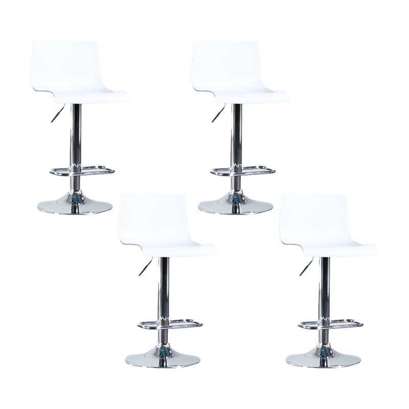 Industrial Backrest Armless Counter Stool Adjustable Iron Stool with Plastic Cushion