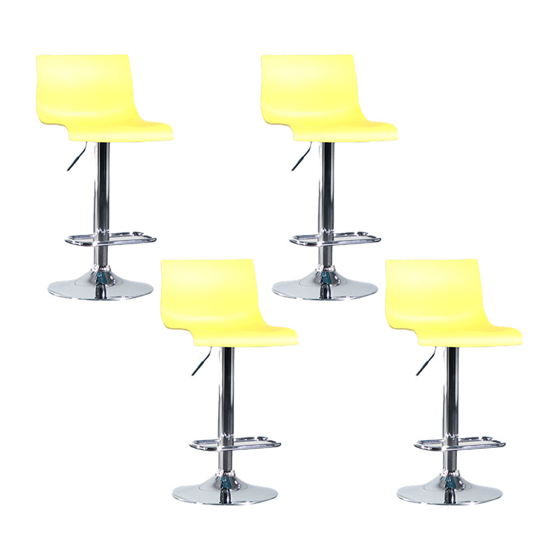 Industrial Backrest Armless Counter Stool Adjustable Iron Stool with Plastic Cushion