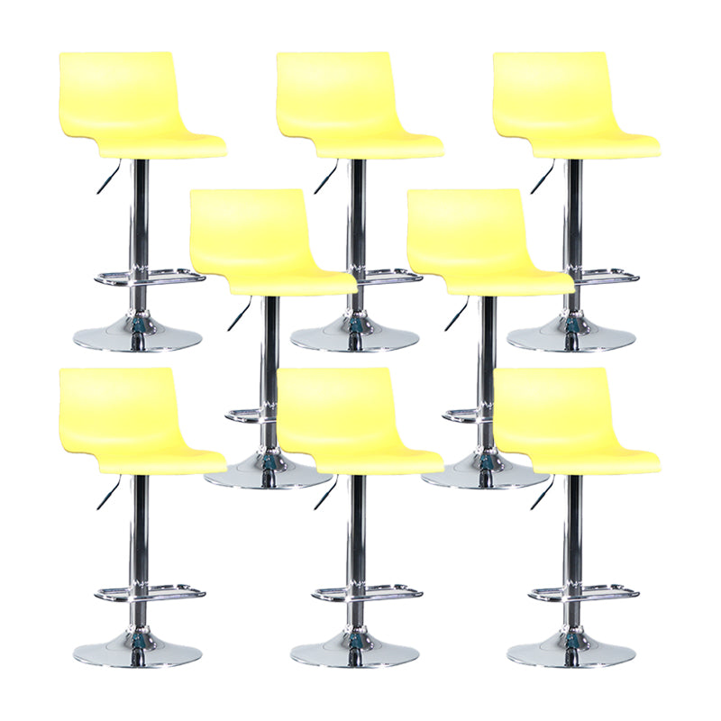 Industrial Backrest Armless Counter Stool Adjustable Iron Stool with Plastic Cushion