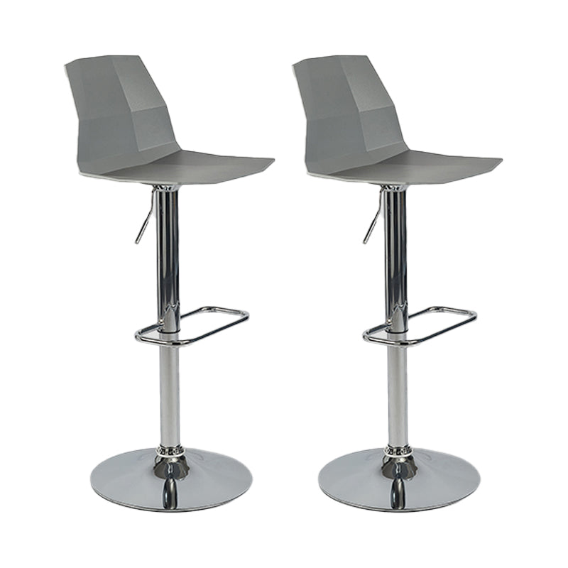 Industrial Backrest Armless Counter Stool Adjustable Iron Stool with Plastic Cushion