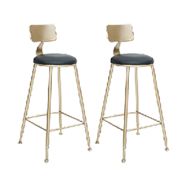 Nordic Bar-stool Round Seat Counter Bar Stool with Metal Legs