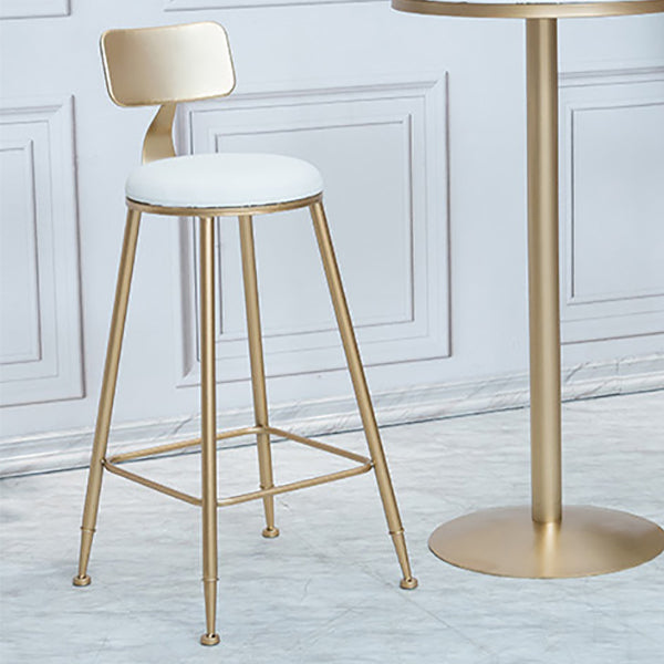 Nordic Bar-stool Round Seat Counter Bar Stool with Metal Legs