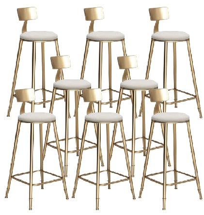 Nordic Bar-stool Round Seat Counter Bar Stool with Metal Legs