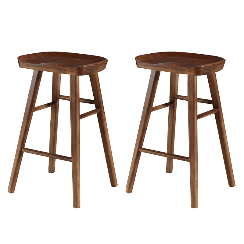Contemporary Solid Wood Bar Stool Backless Bar Stool for Home Use