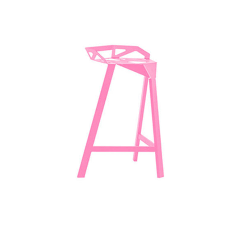 Industrial Low Back Counter Stools Metal Counter Height Stools for Home Use