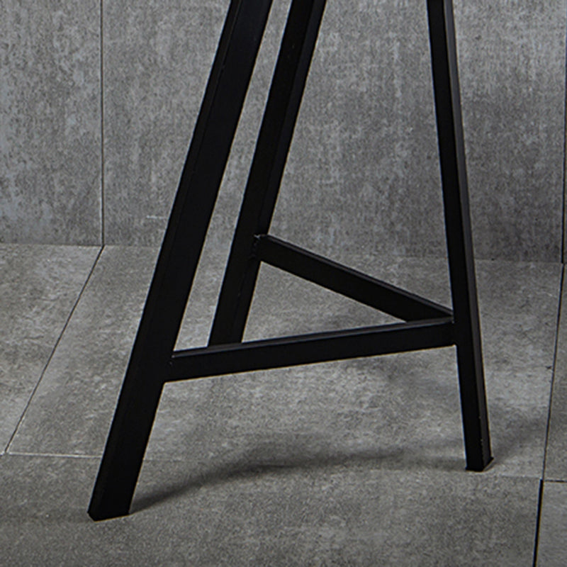 Industrial Low Back Counter Stools Metal Counter Height Stools for Home Use