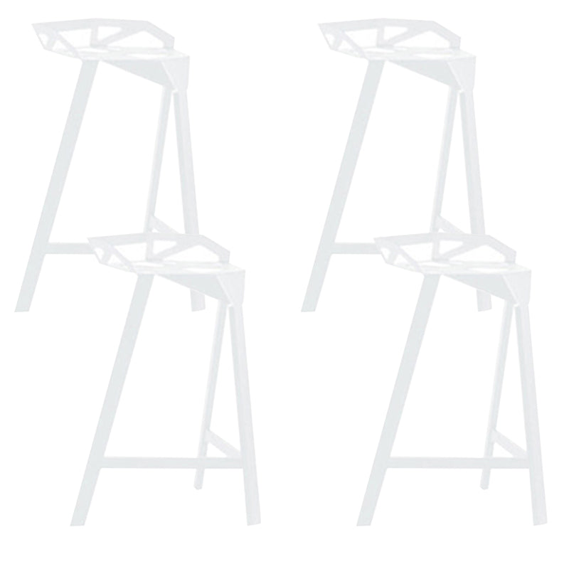 Industrial Low Back Counter Stools Metal Counter Height Stools for Home Use