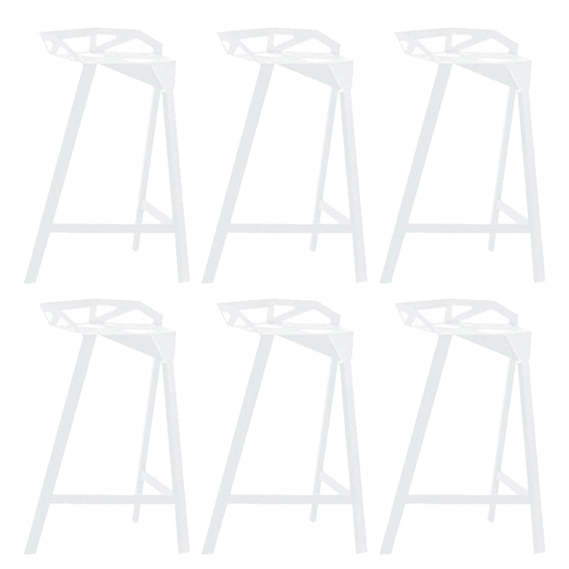 Industrial Low Back Counter Stools Metal Counter Height Stools for Home Use