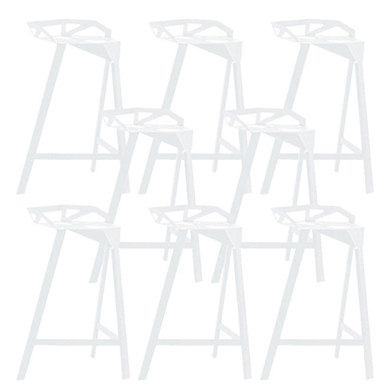 Industrial Low Back Counter Stools Metal Counter Height Stools for Home Use