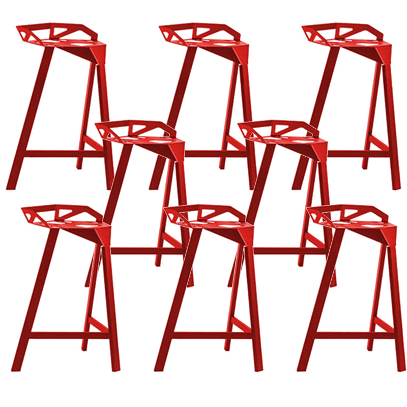 Industrial Low Back Counter Stools Metal Counter Height Stools for Home Use