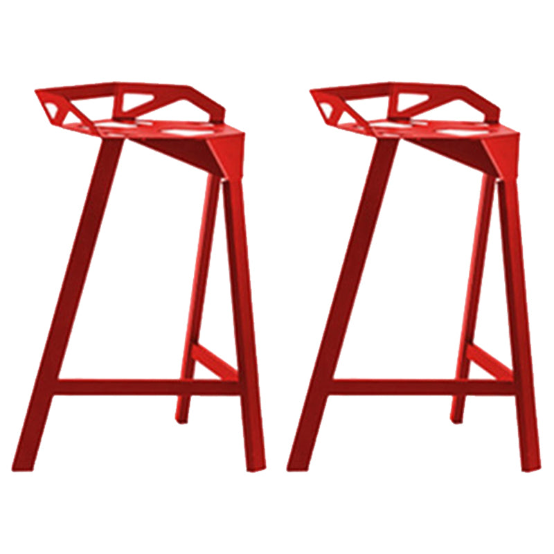 Industrial Low Back Counter Stools Metal Counter Height Stools for Home Use