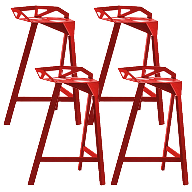 Industrial Low Back Counter Stools Metal Counter Height Stools for Home Use