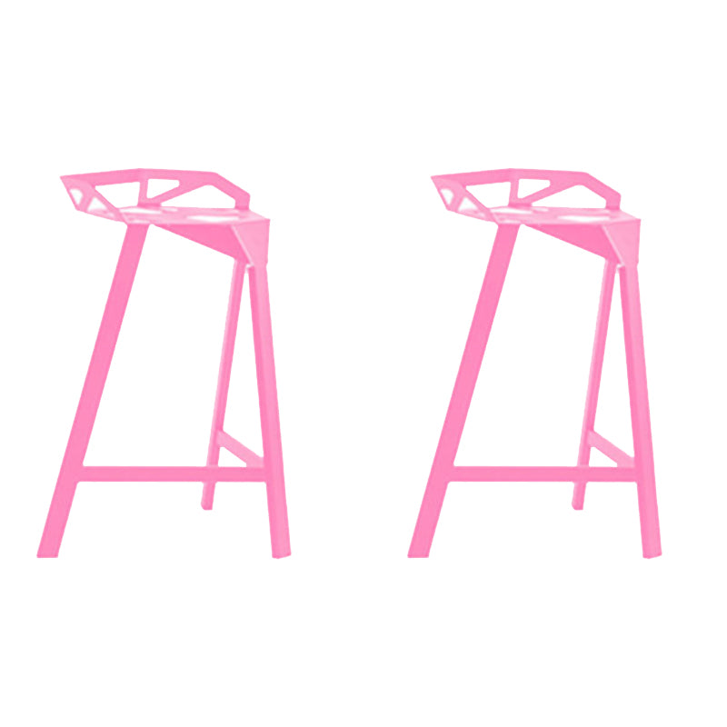 Industrial Low Back Counter Stools Metal Counter Height Stools for Home Use