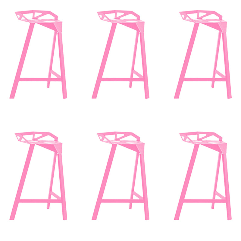 Industrial Low Back Counter Stools Metal Counter Height Stools for Home Use