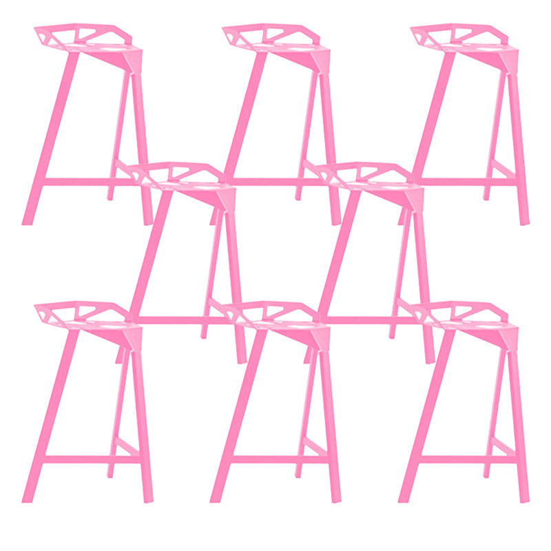 Industrial Low Back Counter Stools Metal Counter Height Stools for Home Use