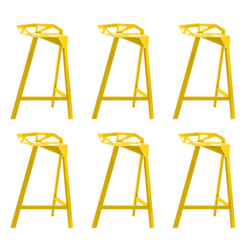 Industrial Low Back Counter Stools Metal Counter Height Stools for Home Use