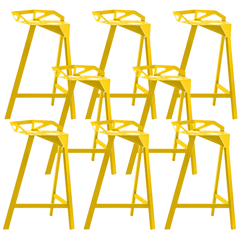 Industrial Low Back Counter Stools Metal Counter Height Stools for Home Use