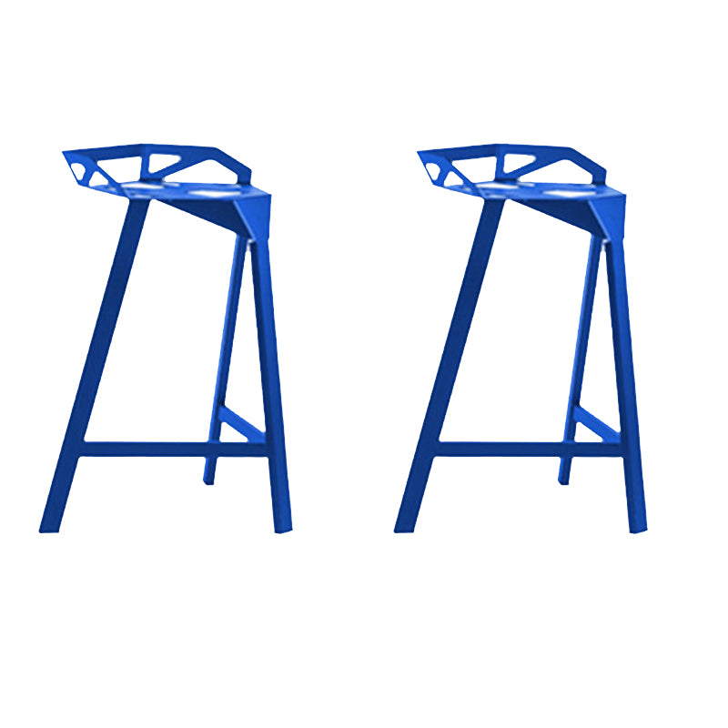 Industrial Low Back Counter Stools Metal Counter Height Stools for Home Use