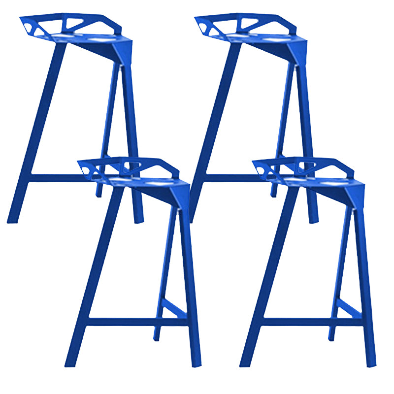 Industrial Low Back Counter Stools Metal Counter Height Stools for Home Use