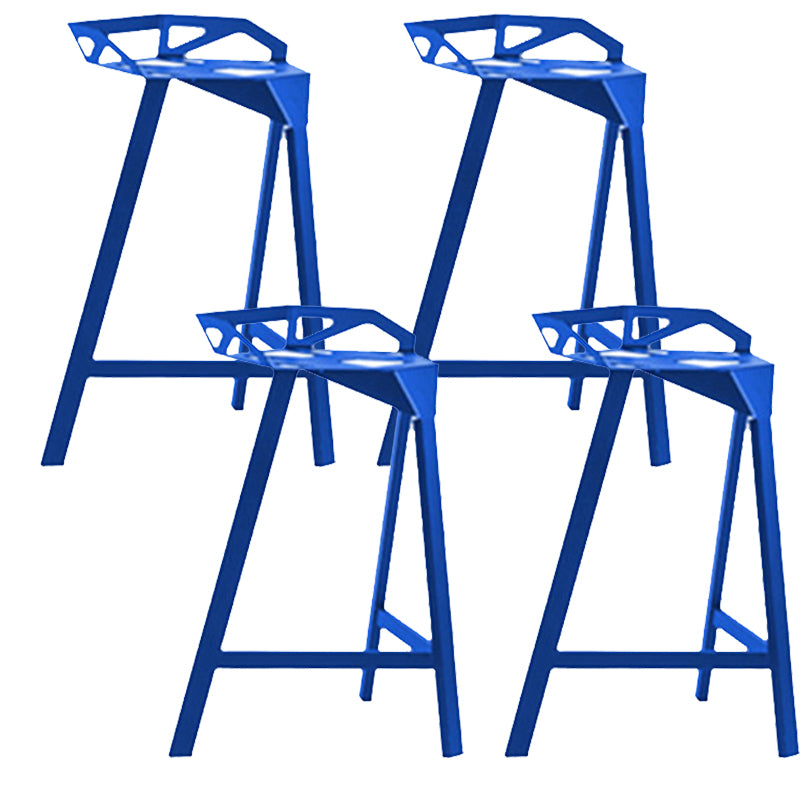 Industrial Low Back Counter Stools Metal Counter Height Stools for Home Use