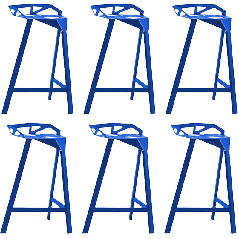 Industrial Low Back Counter Stools Metal Counter Height Stools for Home Use