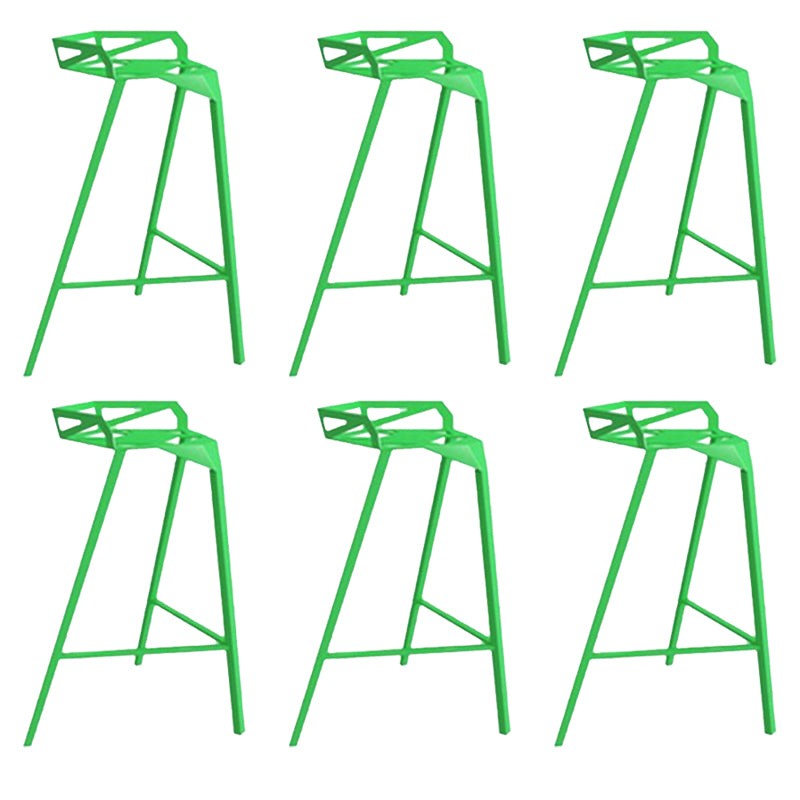 Industrial Low Back Counter Stools Metal Counter Height Stools for Home Use