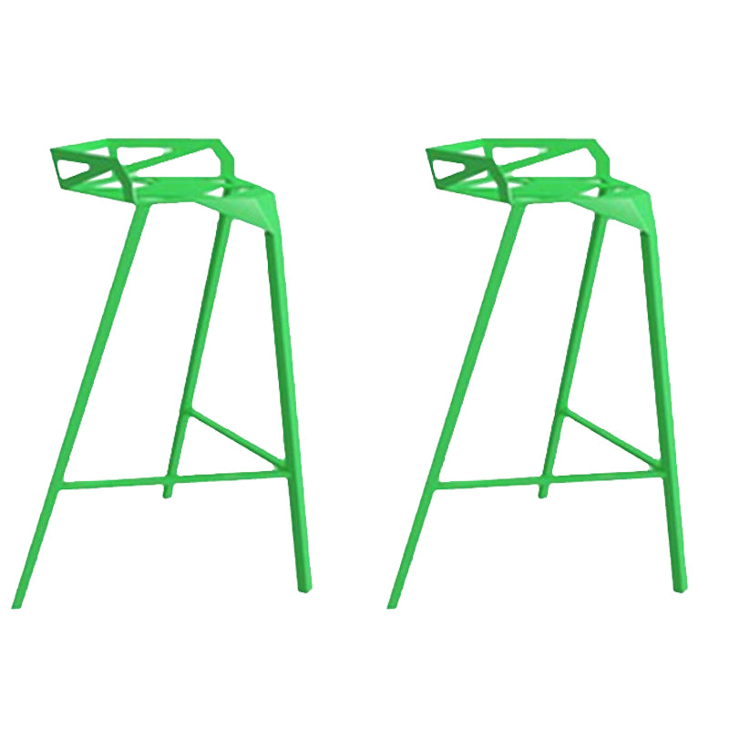 Industrial Low Back Counter Stools Metal Counter Height Stools for Home Use