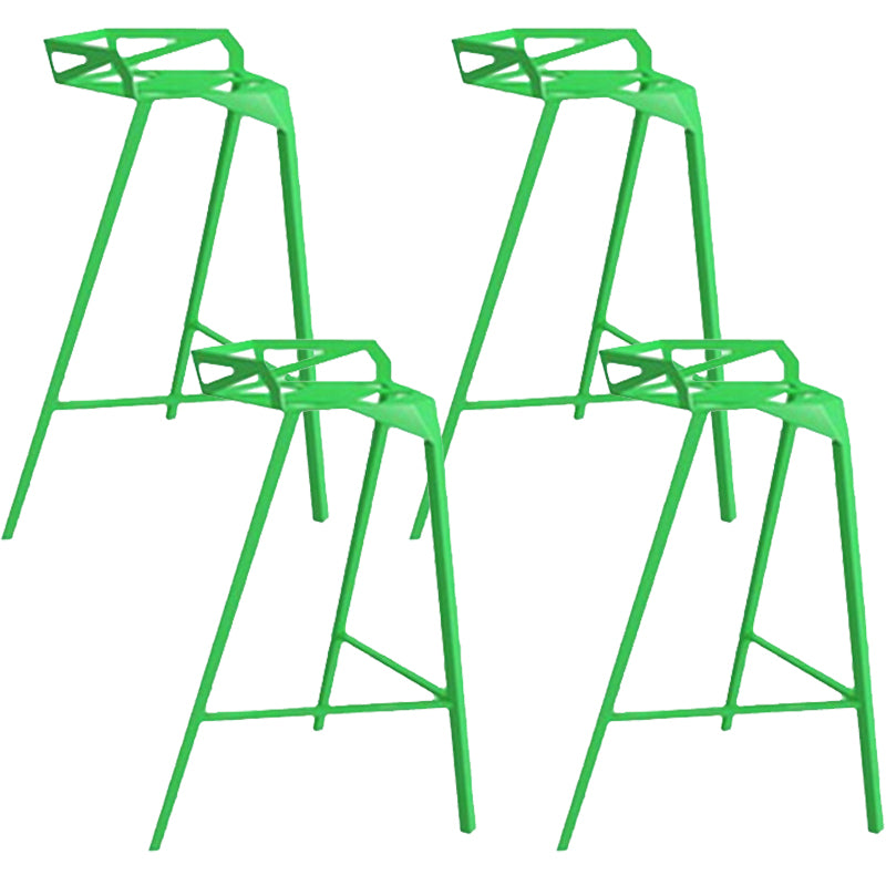 Industrial Low Back Counter Stools Metal Counter Height Stools for Home Use