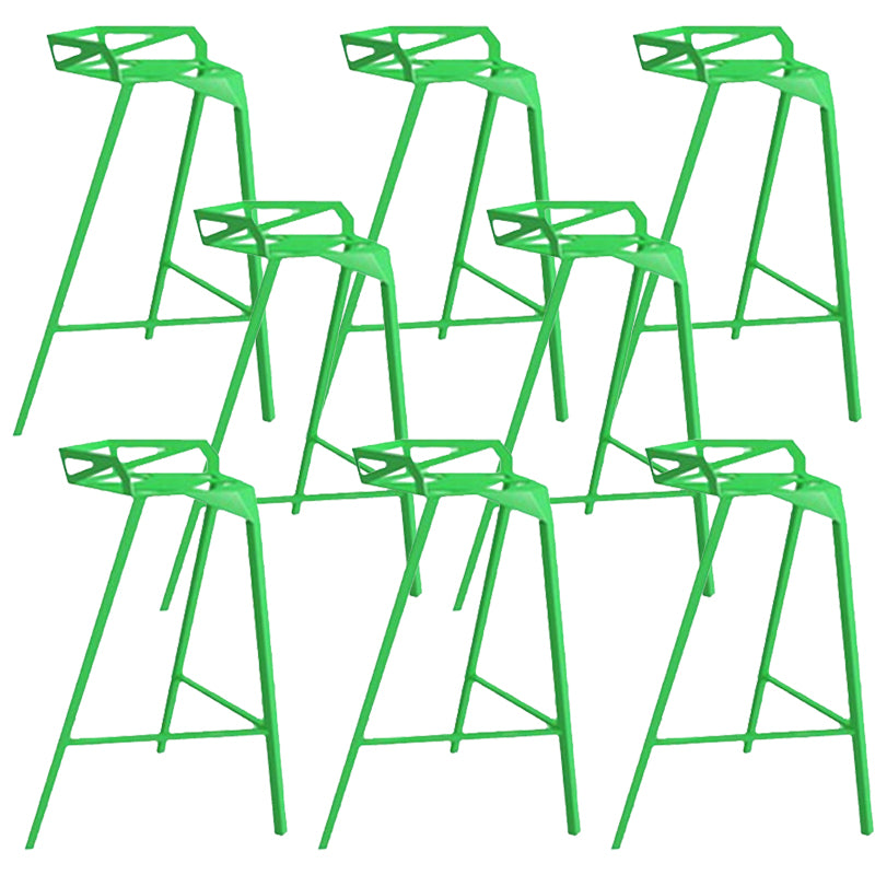 Industrial Low Back Counter Stools Metal Counter Height Stools for Home Use