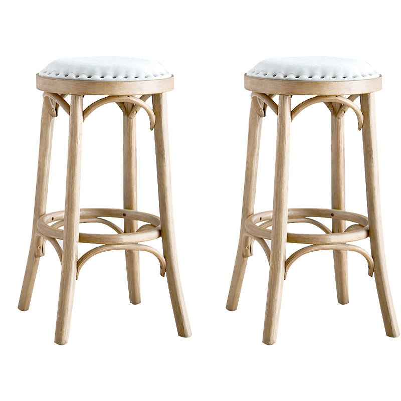 Industrial Solid Wood Counter Stool Velvet Counter Height Stools for Home Use