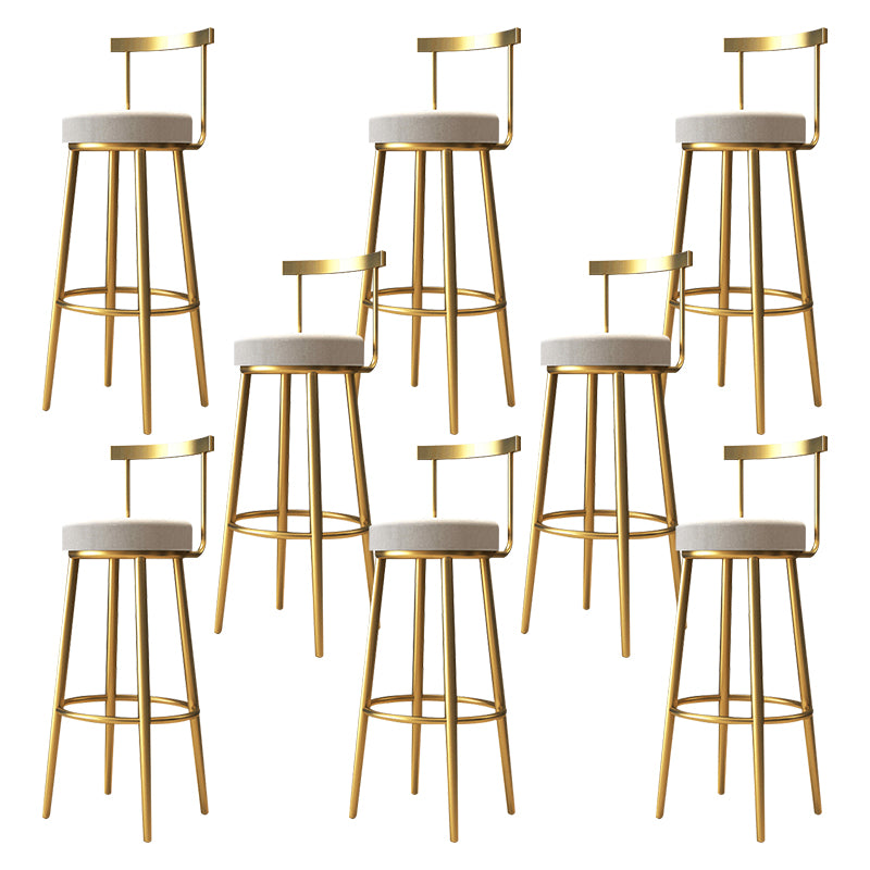 Nordic Bar-stool Round Seat Counter Bar Stool with Metal Legs for Home Use