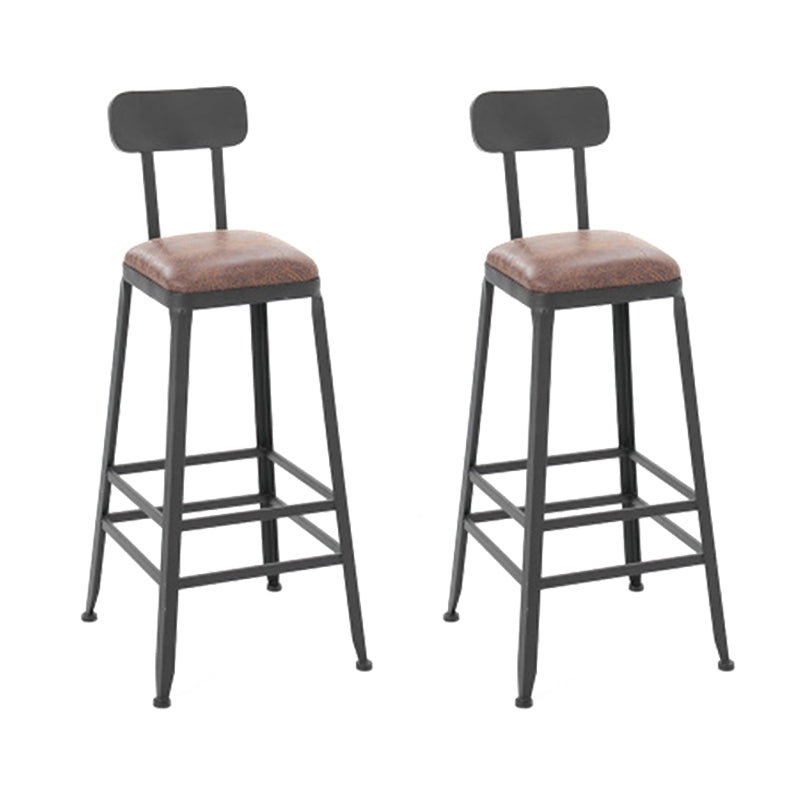 Contemporary Style Counter-height Stool Living Room Bar Stool with Metal Legs