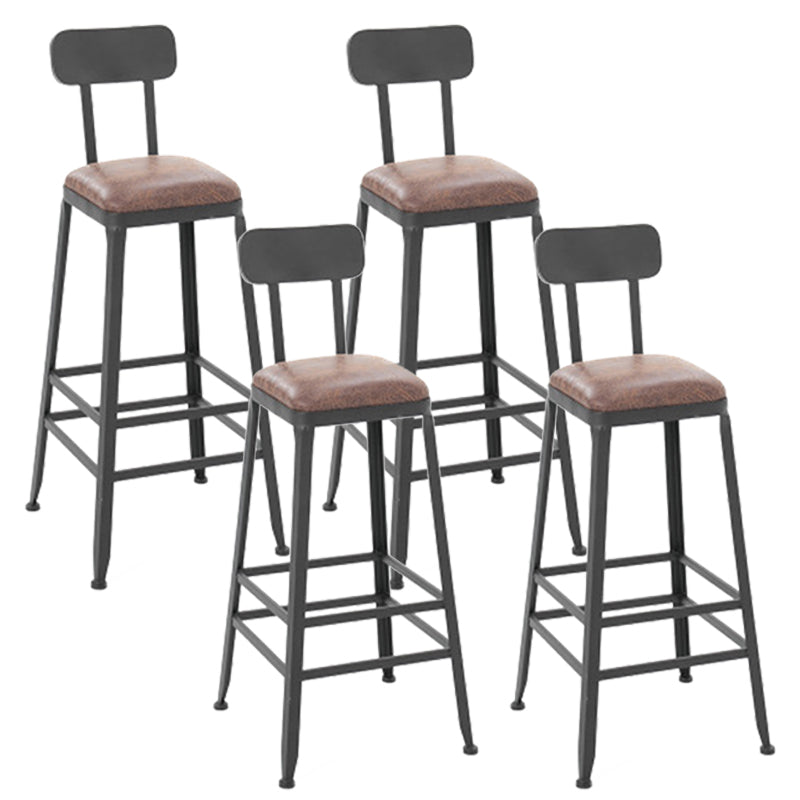 Contemporary Style Counter-height Stool Living Room Bar Stool with Metal Legs