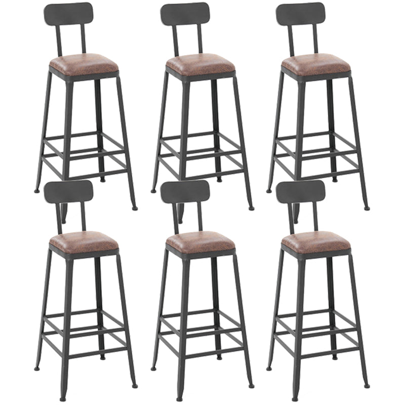 Contemporary Style Counter-height Stool Living Room Bar Stool with Metal Legs