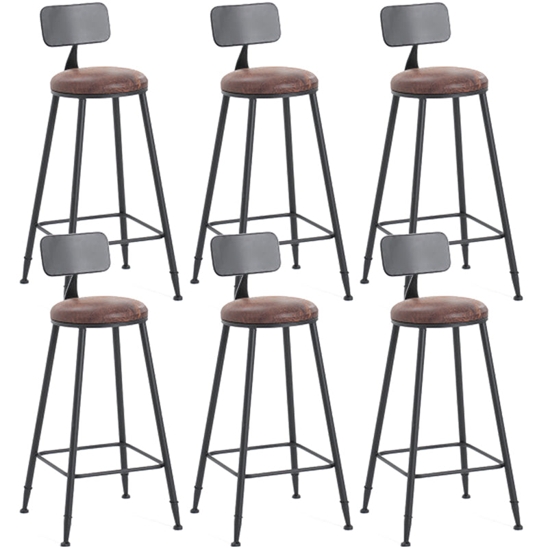 Contemporary Style Counter-height Stool Living Room Bar Stool with Metal Legs
