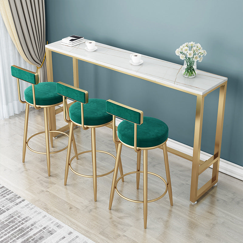 Modern Style Upholstered Counter Stool Round Living Room Bar Stool