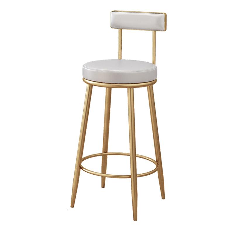 Modern Style Upholstered Counter Stool Round Living Room Bar Stool