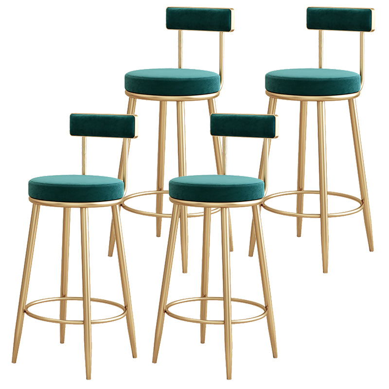 Modern Style Upholstered Counter Stool Round Living Room Bar Stool