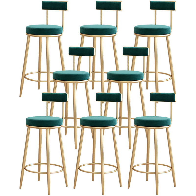 Modern Style Upholstered Counter Stool Round Living Room Bar Stool